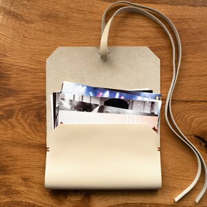 5-Pack White Leather Photo Envelope: 4x6 or 5x7 Prints, Client Gift