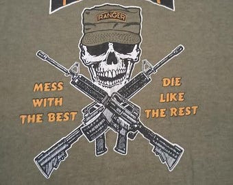 Vintage jaren 80 United States Ranger enkel T-shirt maat M