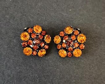 Middeleeuwse clipoorbellen topaas strassteentjes