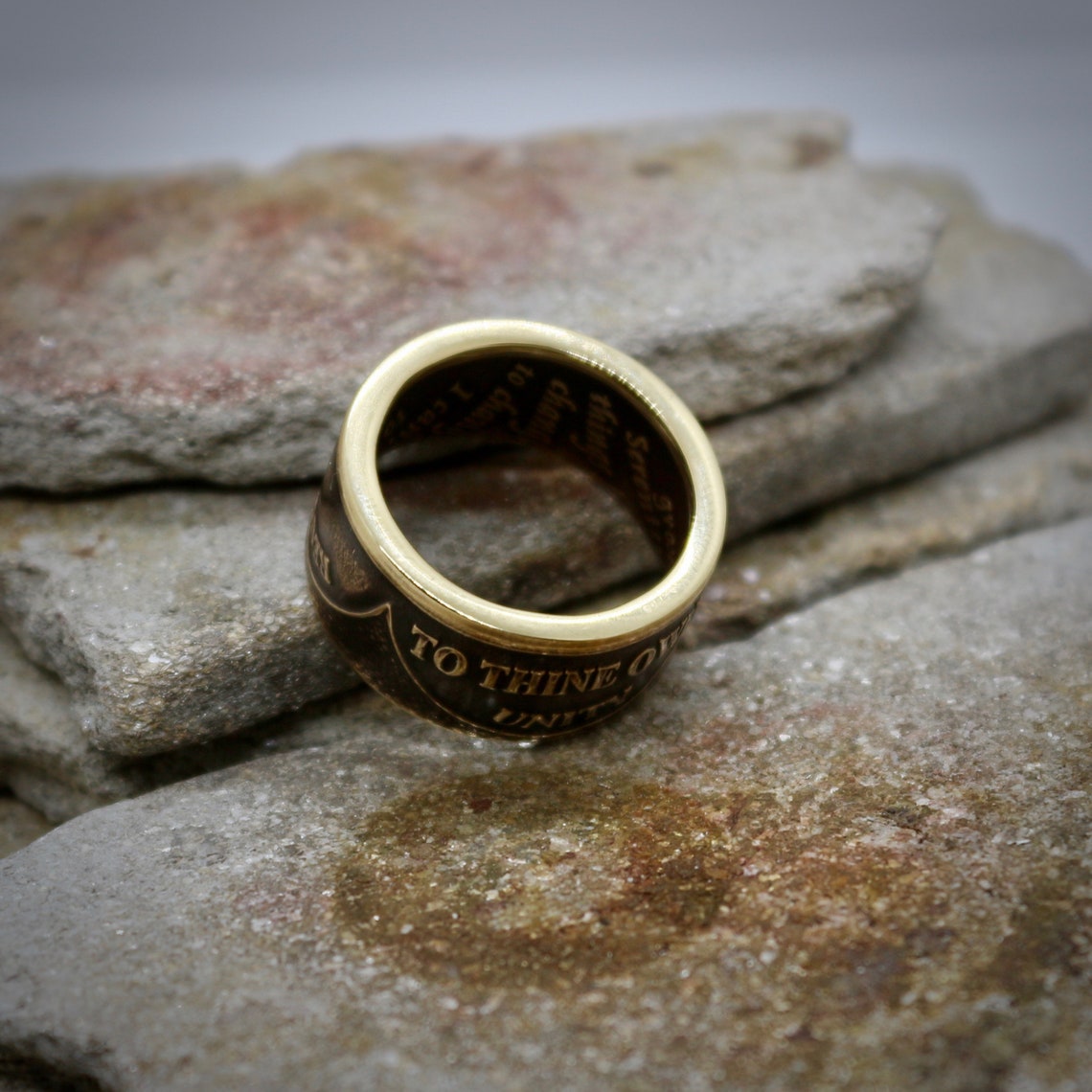 Addiction Recovery Rings Sobriety Chip Coin Ring, Alcoholic Addiction Recovery, AA Anniversary ...