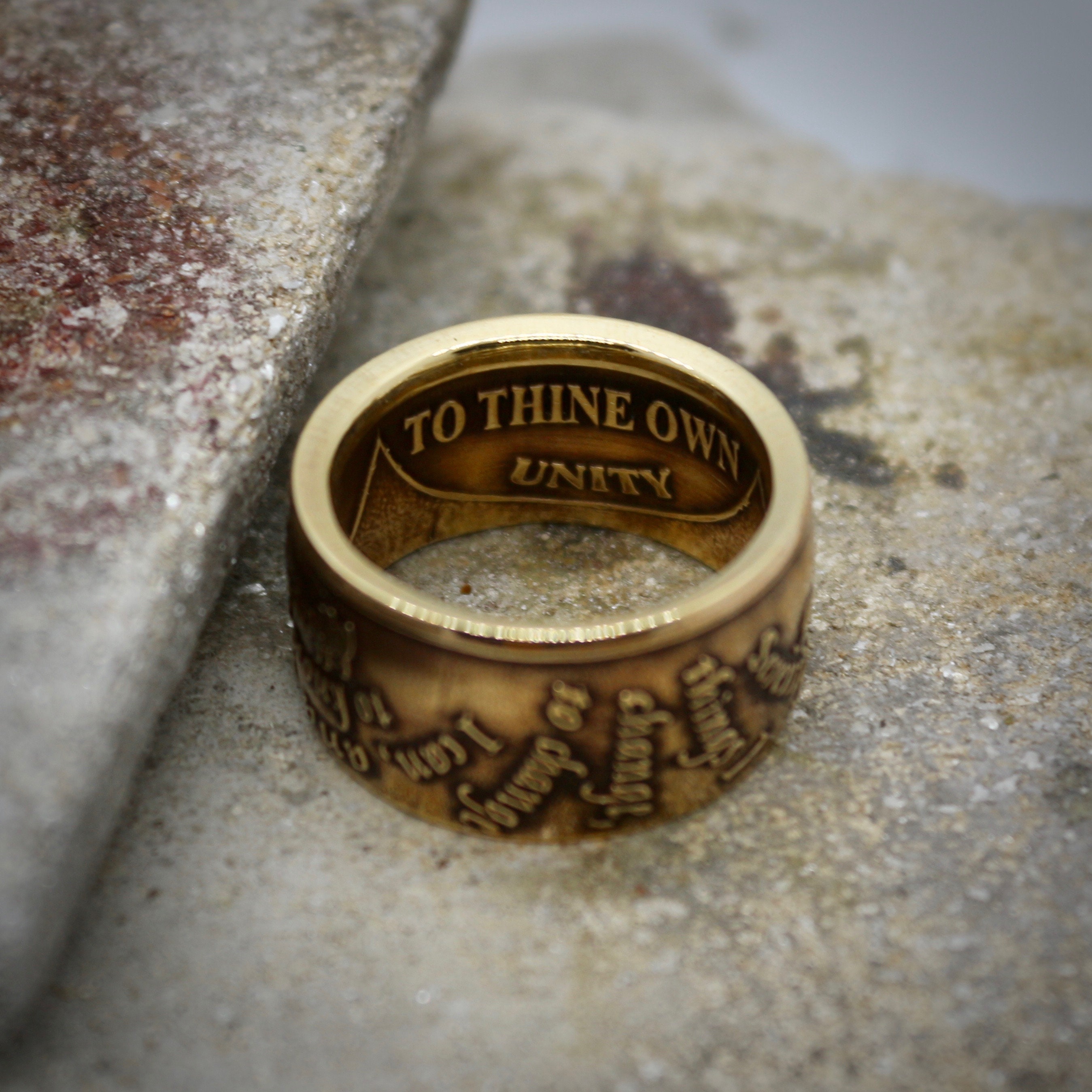 Addiction Recovery Rings Serenity Prayer Coin Ring, Alcoholic Addiction Recovery, AA Anniversary ...