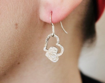 Two Hearts, Lucky Sixpence earrings.