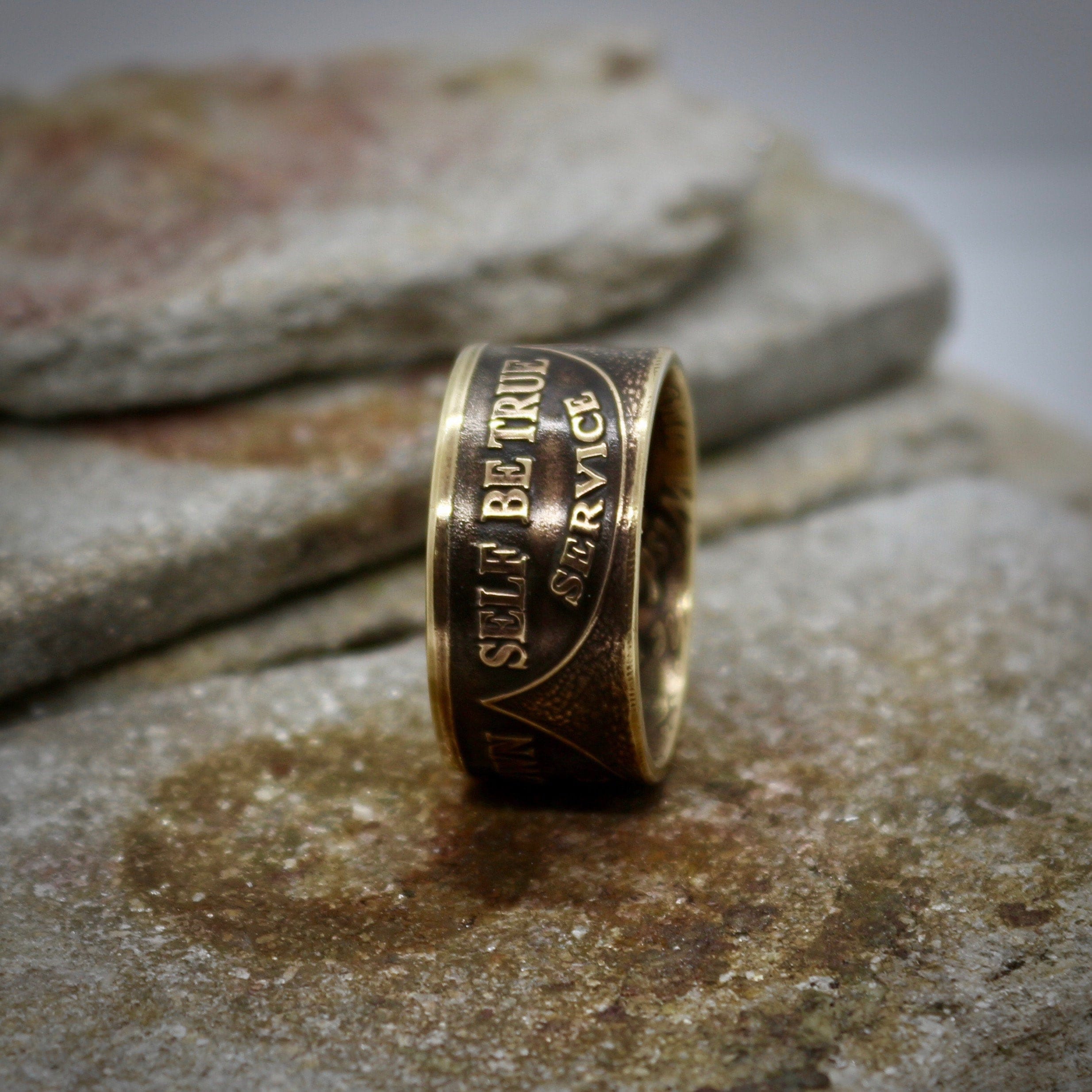Addiction Recovery Rings Sobriety Chip Coin Ring, Alcoholic Addiction Recovery, AA Anniversary ...