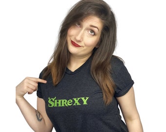 Shrexy Black Embroidered Meme Tee Shirt
