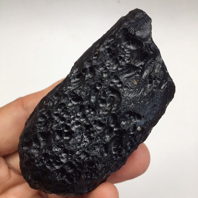 Tektite natural black meteorite thai space rock rough original | Etsy