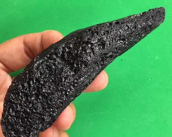 tektite natural black meteorite impact thai space rock rough original indochinite stone 61 g museum specimen rare