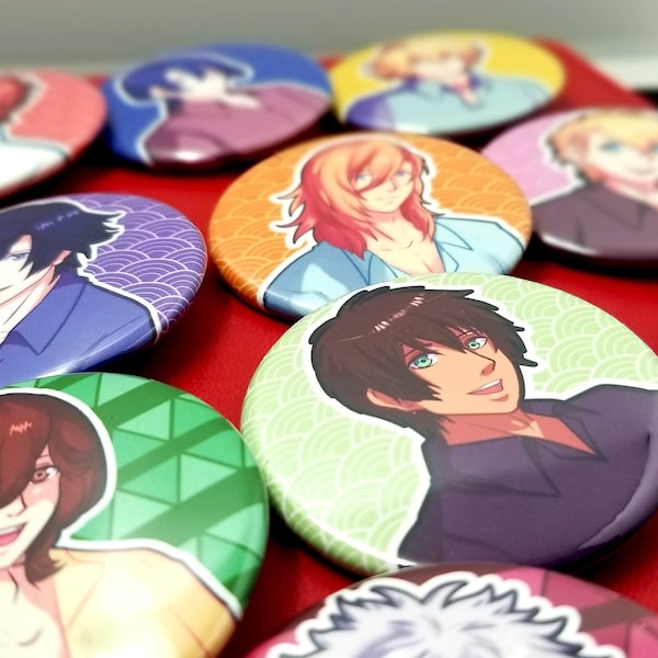 Uta no Prince Sama Buttons, 1 3/4inch Utapri Button, Starish Pin back button, Quartet Night pin back button, Anime pin badge button