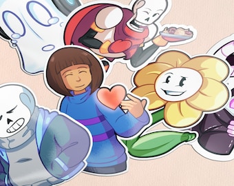 Undertale Vinyl Sticker Packs, Undertale stickers, Die cut stickers