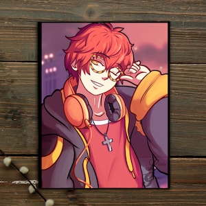 City Sunset 707, Mystic Messenger Print, 707 Art print, Wall Decor, Luciel Choi art Print