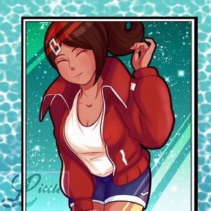 Danganronpa Imprimer | Aoi Asahina, Art Print (4 x 6) ou (8,5 x 11), Dangan Ronpa Aoi - Art Print | Décor mural | Décor de bureau