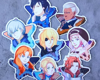 Blue Lions War Phase Die cut vinyl stickers, Fire Emblem Three Houses stickers, Blue Lions Stickers, planner stickers, laptop decal
