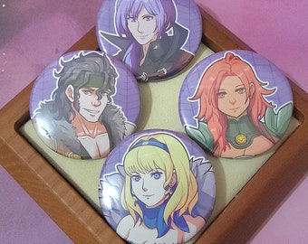 Ashen Wolves - 3 Hopes buttons, 1.75 inch button, 44mm button, Ashen Wolves pin badge, Fire Emblem Three hopes