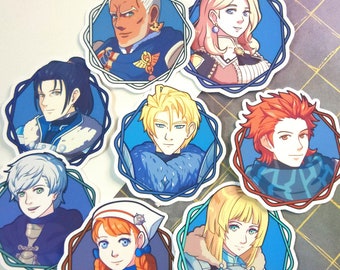 Blue Lions Three Hopes Die cut vinyl stickers, Fire Emblem Three Hopes stickers, Blue Lions Stickers, planner stickers, laptop decal