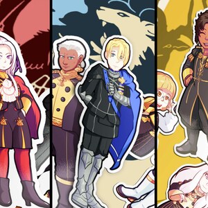 Fire Emblem Three Houses Vinyl Stickers - Class Mixer, Pre Timeskip, Fire emblem Sticker Pack, Vinyl Stickers