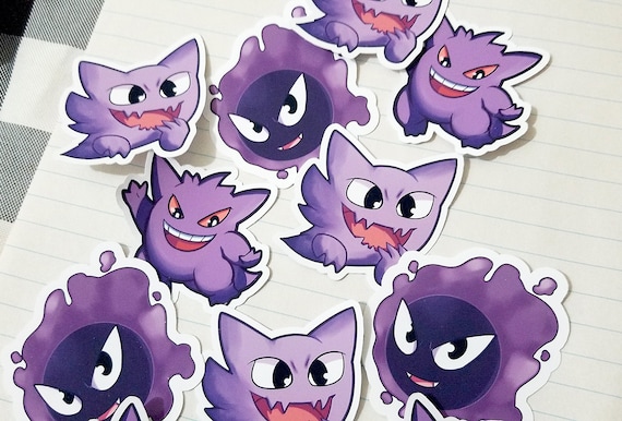 Ghost Pokemon Vinyl Stickers Kanto Region Ghost Pokemon -  Israel