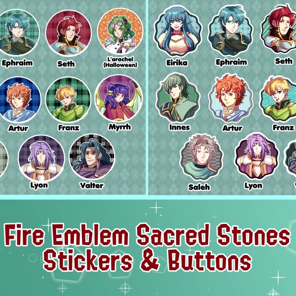 Fire Emblem Sacred Stones - Buttons & stickers