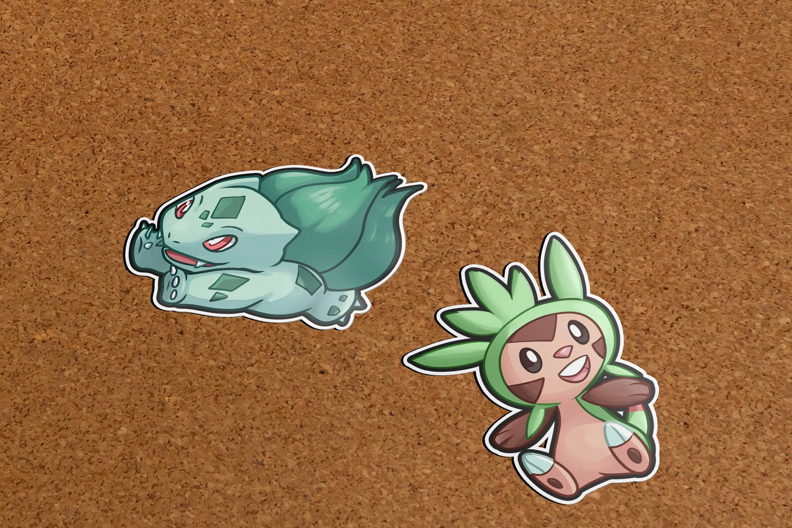 Grass Starter Pokemon Stickers Die Cut Vinyl Stickers Cute - Etsy