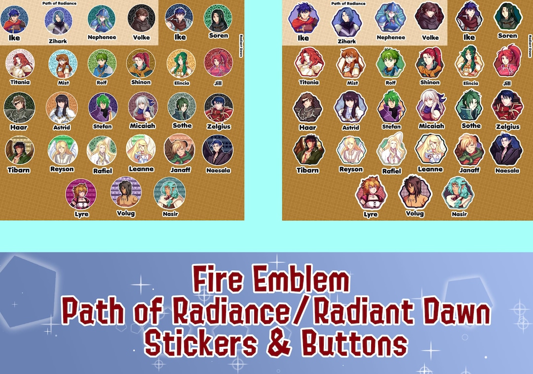 ファイアーエムブレム 蒼炎の軌跡と暁の女神 - ボタンとステッカー