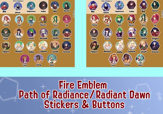 ファイアーエムブレム 蒼炎の軌跡と暁の女神 - ボタンとステッカー
