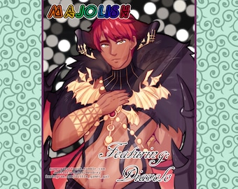 Majolish Lord Diavolo Print, Art Print (4 x6) or (8.5 x 11), Obey me! Shall We Date? One master to rule them all - Art Print
