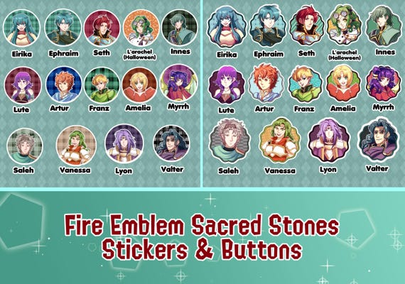 ファイアーエムブレム 聖魔の光石 - ボタン＆ステッカー - Etsy 日本