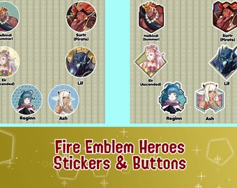 Fire Emblem Heroes - Buttons & stickers