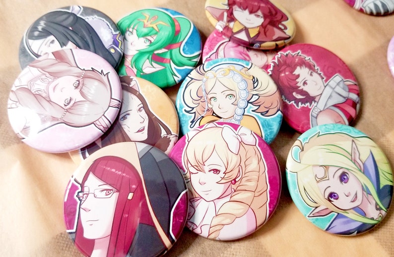 Fe2 Button Set Fire Emblem Awakening First Gen Mothers Buttons, FE 13 - 1 3/4 Inch ...