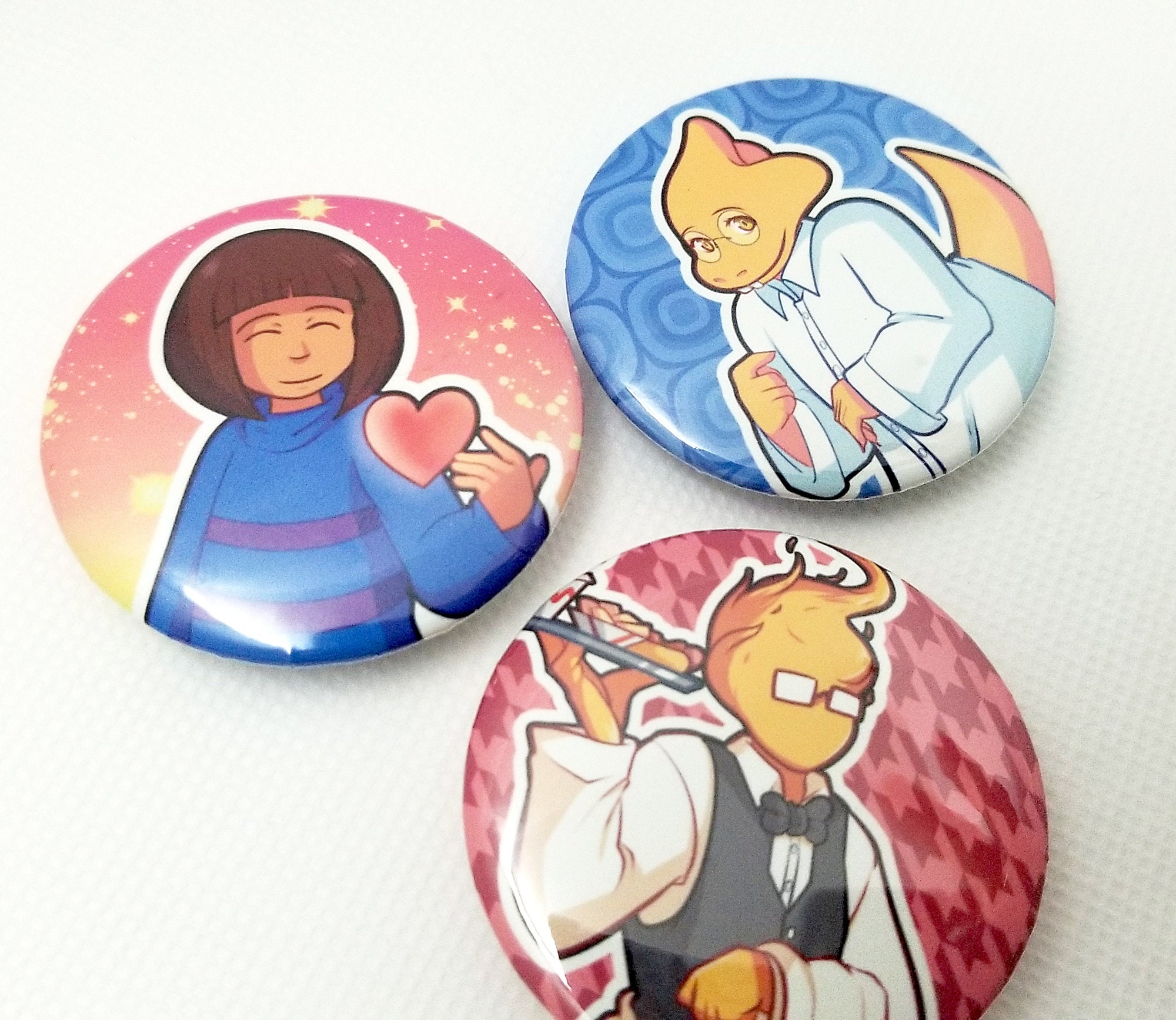 Undertale Block Button Undertale Pin Back Buttons, 1.75 Inch Button, 44mm Button, Undertale ...