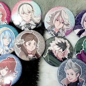 Fire Emblem Fates First Gen All route Parents Buttons, FE 14 buttons, Fire emblem pin badge, FE button pack