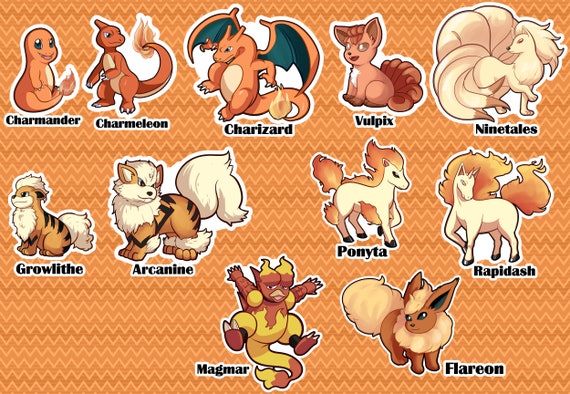 all fire pokemon with names