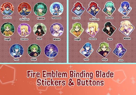 ファイアーエムブレム 封印の剣 - ボタン＆ステッカー - Etsy 日本