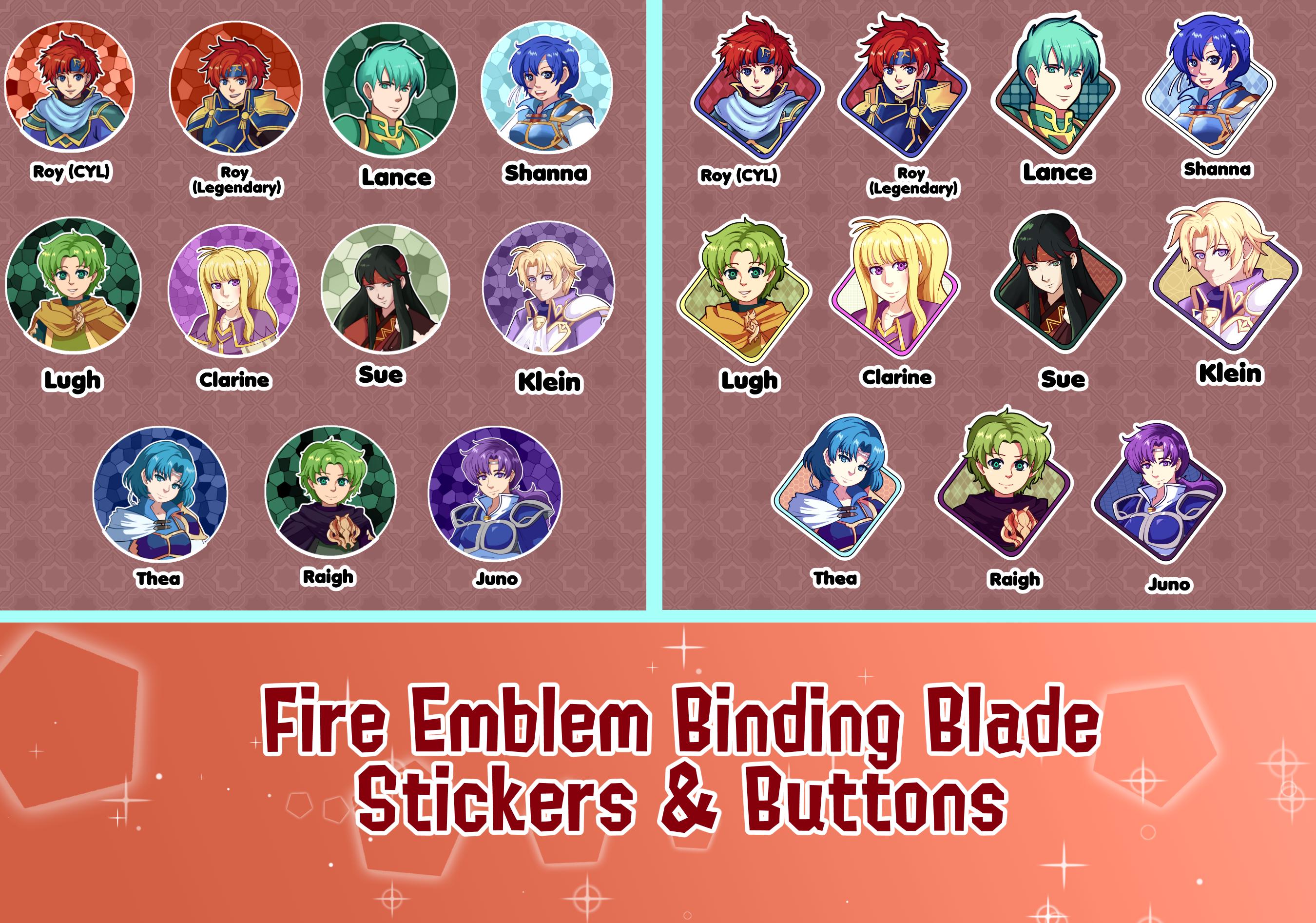 ファイアーエムブレム 封印の剣 - ボタン＆ステッカー - Etsy 日本