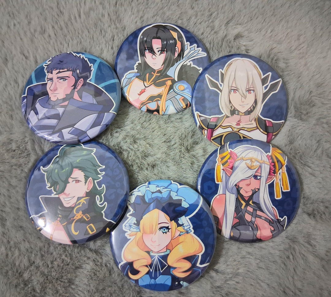 Fe2 Button Set Fire Emblem Engage Buttons, DLC Button Pack, 1.75in (44mm) Buttons, Pin ...