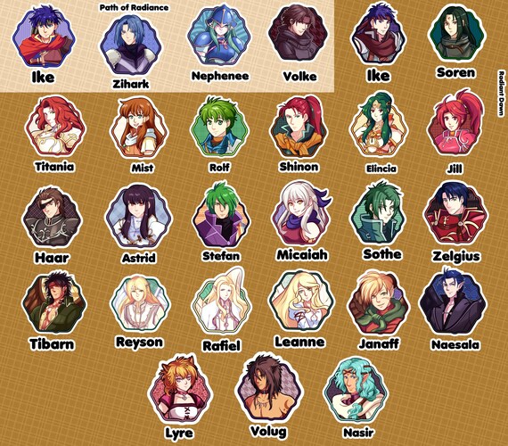 ファイアーエムブレム 蒼炎の軌跡と暁の女神 - ボタンとステッカー