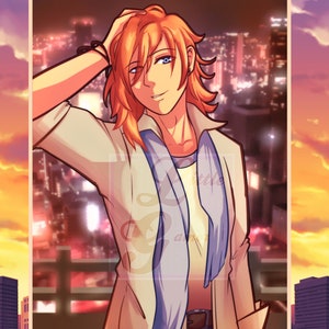 Night City Date - Ren Jinguji, Uta no Prince Sama Print, Utapri Art print, Shining live Wall Decor, Ren art Print