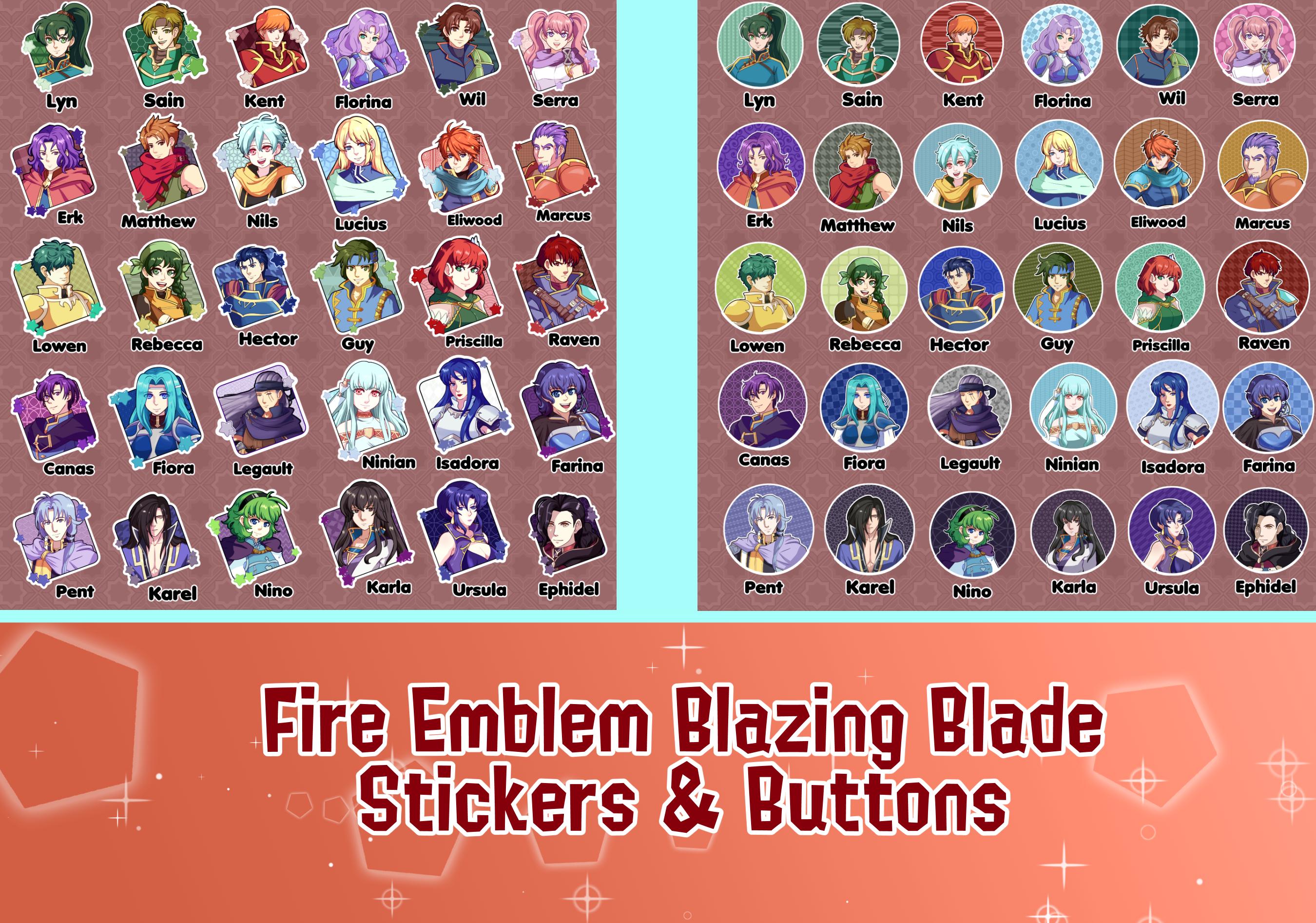 ファイアーエムブレム 烈火の剣 - ボタン＆ステッカー - Etsy 日本