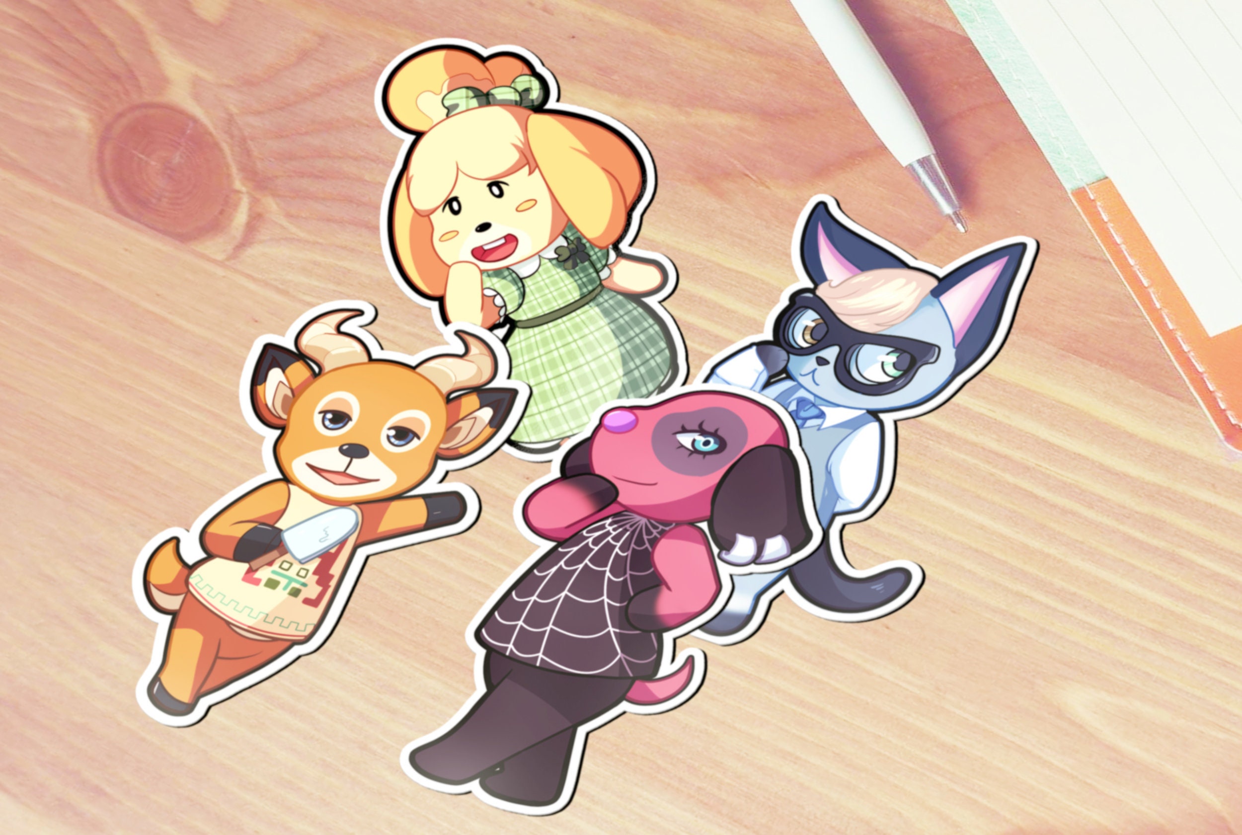 Animal Crossing Die cut Vinyl Stickers Animal Crossing Etsy