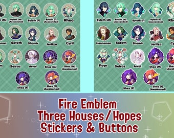 Fire Emblem Ungrouped Three Houses and Three Hopes - Buttons & stickers