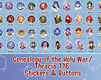 ファイアーエムブレム 聖戦の系譜とトラキア776 - ボタン＆ステッカー
