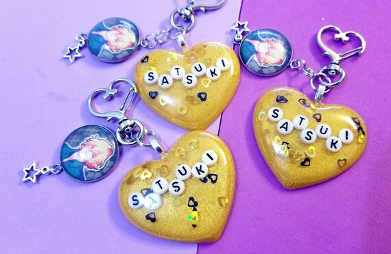 Uta No Prince Sama - Satsuki Resin Heart Keychain, Utapri Key