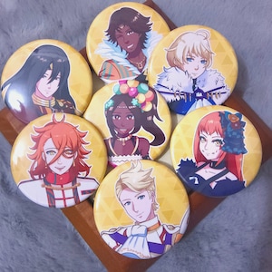 Fire emblem Engage Buttons, Solm button pack, 1.75in (44mm) buttons