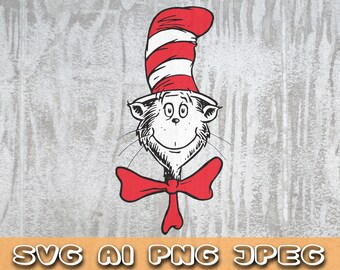 pic Cat In The Hat Svg Free cat in the hat svg etsy