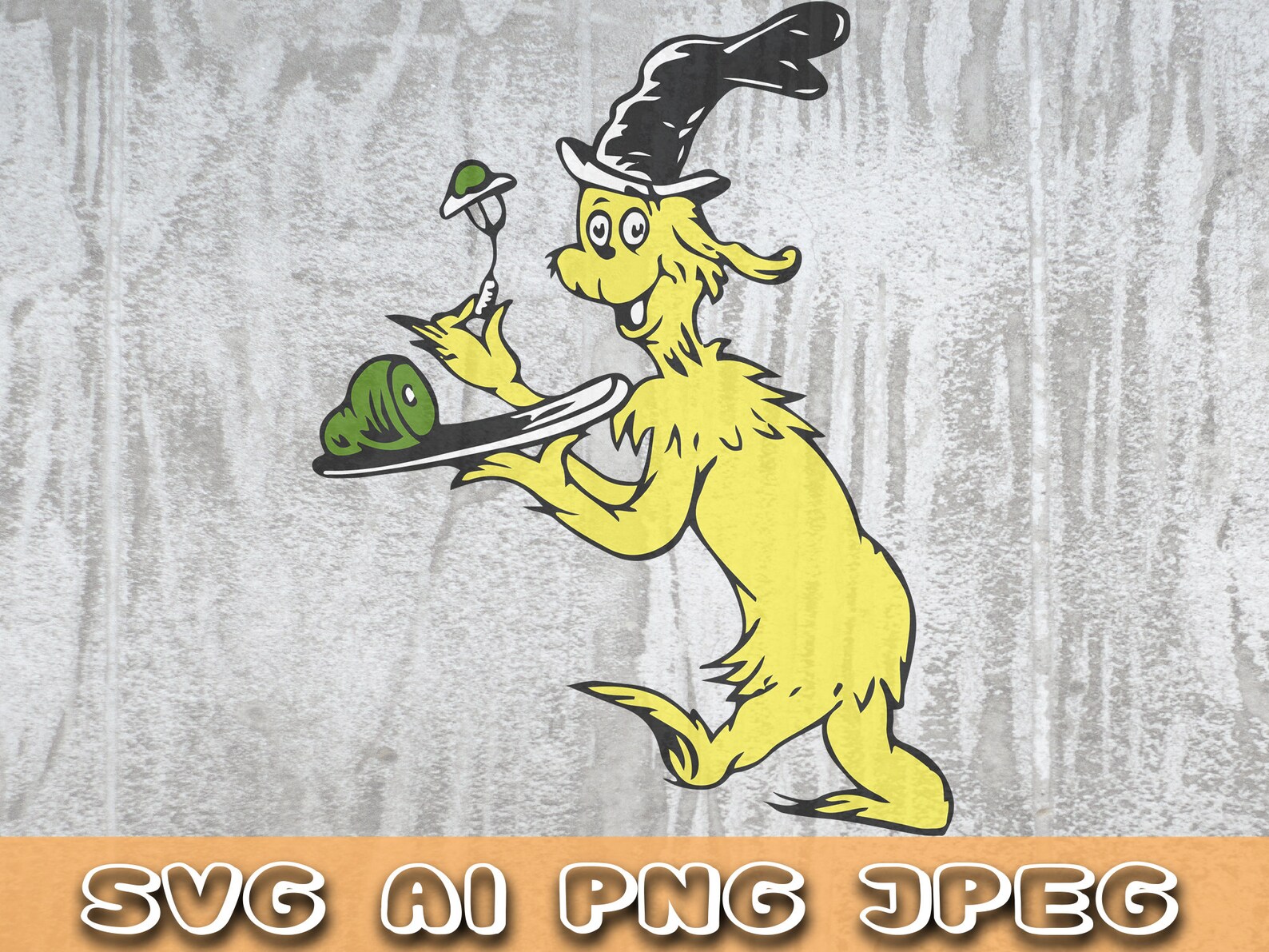 Green Eggs and Ham SVG Ai PNG JPEG Vector Image Instant Etsy