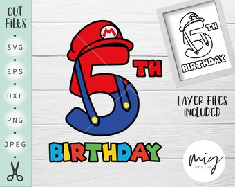 Download Mario Birthday Svg Etsy