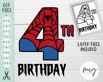 Download Spiderman Birthday Svg Etsy