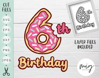 Download Donut Birthday Svg Etsy