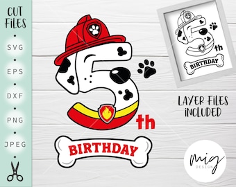Paw Patrol Number 5 Etsy