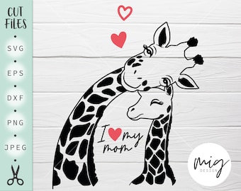 Download Mom And Baby Giraffe Svg Etsy