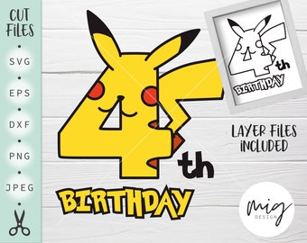 Download Pokemon Birthday Svg Etsy