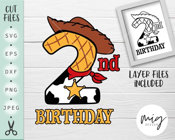 Download 2nd Birthday Woody Svg 2nd Birthday Toy Story Svg Two Woody Etsy